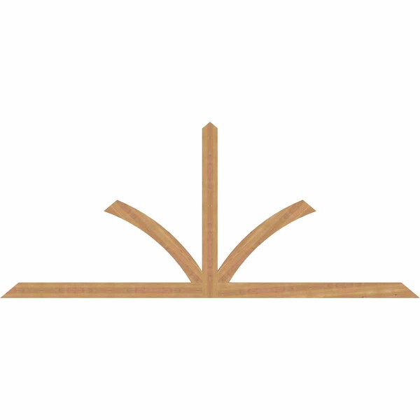 Ekena Millwork Richland Timber Gable Bracket, Western Red Cedar, 96"W x 40"H x 1 1/2"D x 3 1/2"F, 10/12 Pitch GBW096X40X0204RIC00SWR - main